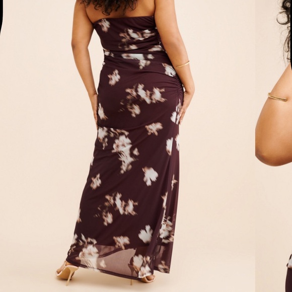 BHLDN (Anthropologie) Lily Strapless Stretch Satin maxi Dress - Picture 3 of 10